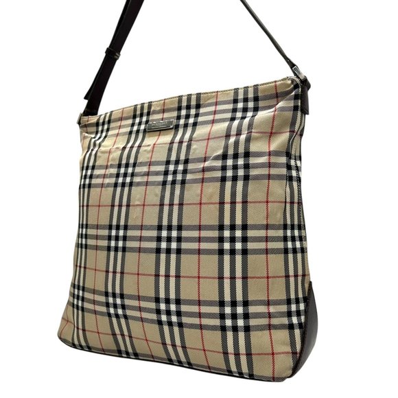 Burberry Blue Label Nova Check Square Shoulder Bag, Canvas and Leather, Brown... - Picture 1 of 16